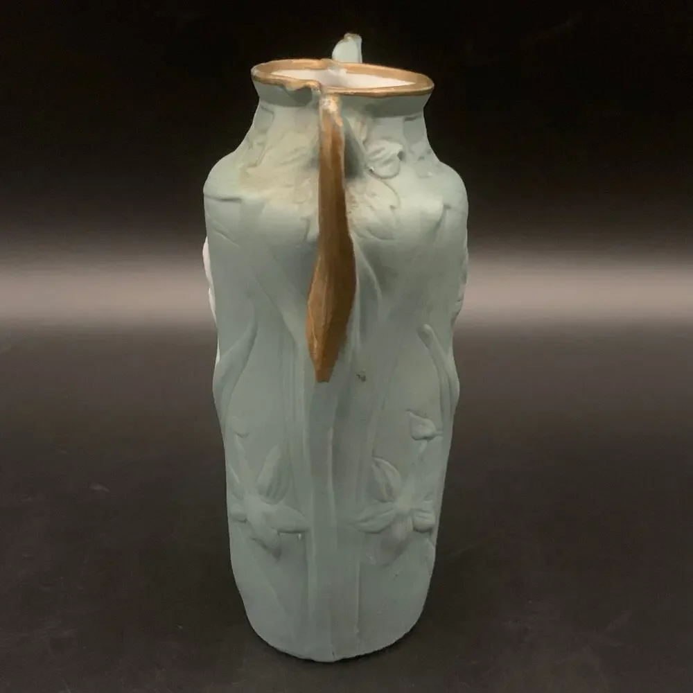 1910’s Schafer & Vater German Art Nouveau Jasperware Bisque Porcelain Bud Vase
